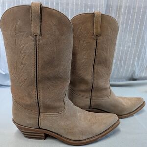 Durango Men's Tan Suede Leather Western Cowboy Boots Size 10.5 Wide